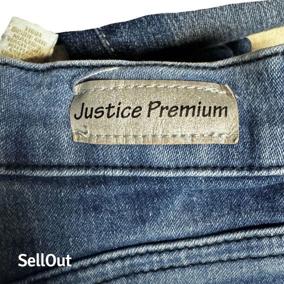 Justice Girls Acid Wash Skinny Jeans Size 12 Slim High-Rise Denim - Picture 5 of 5